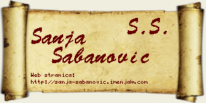 Sanja Šabanović vizit kartica